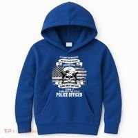 Police Officer Earned It Sweat Blood Tears Kids Hoodie thumb 0