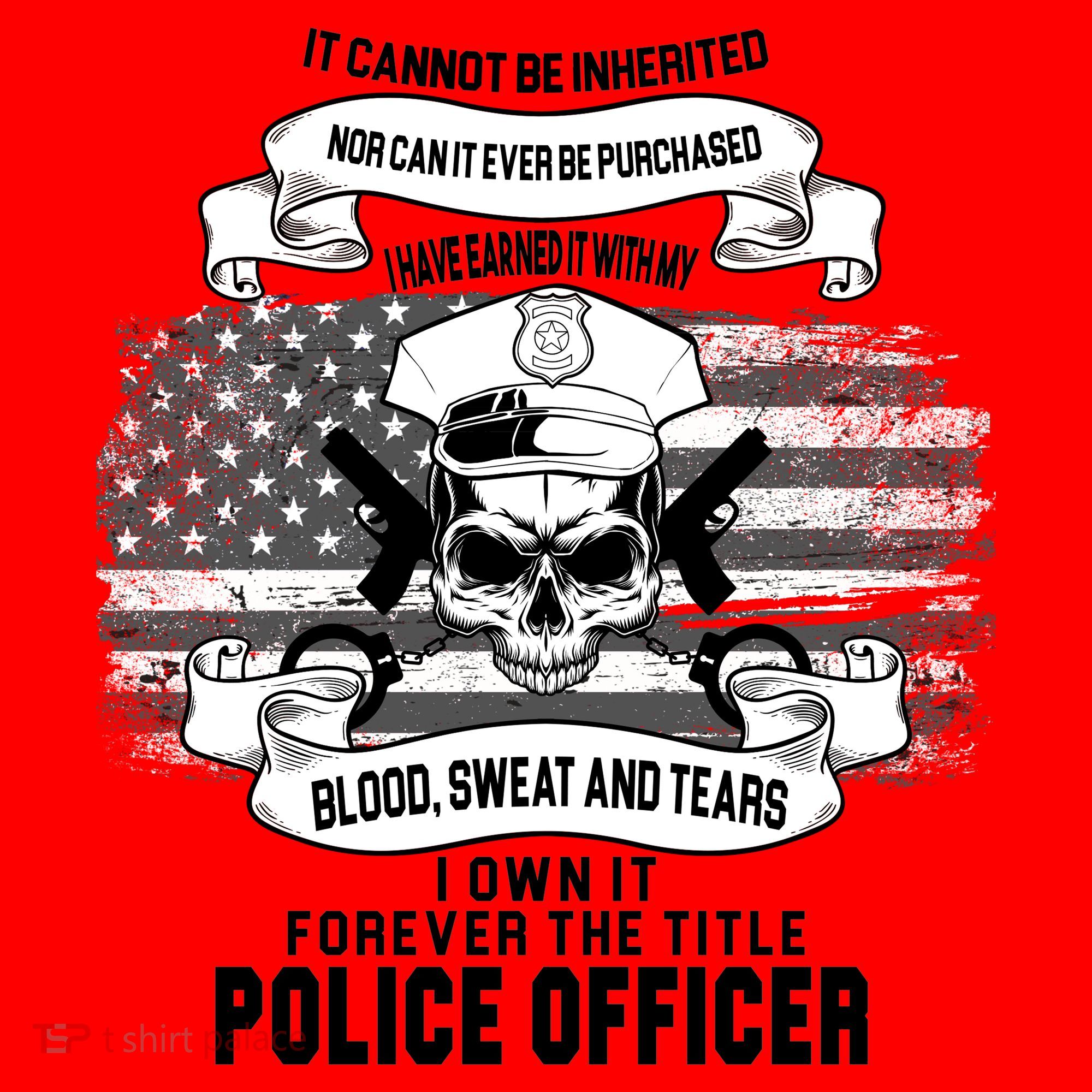 Police Officer Earned It Sweat Blood Tears Santa Hat