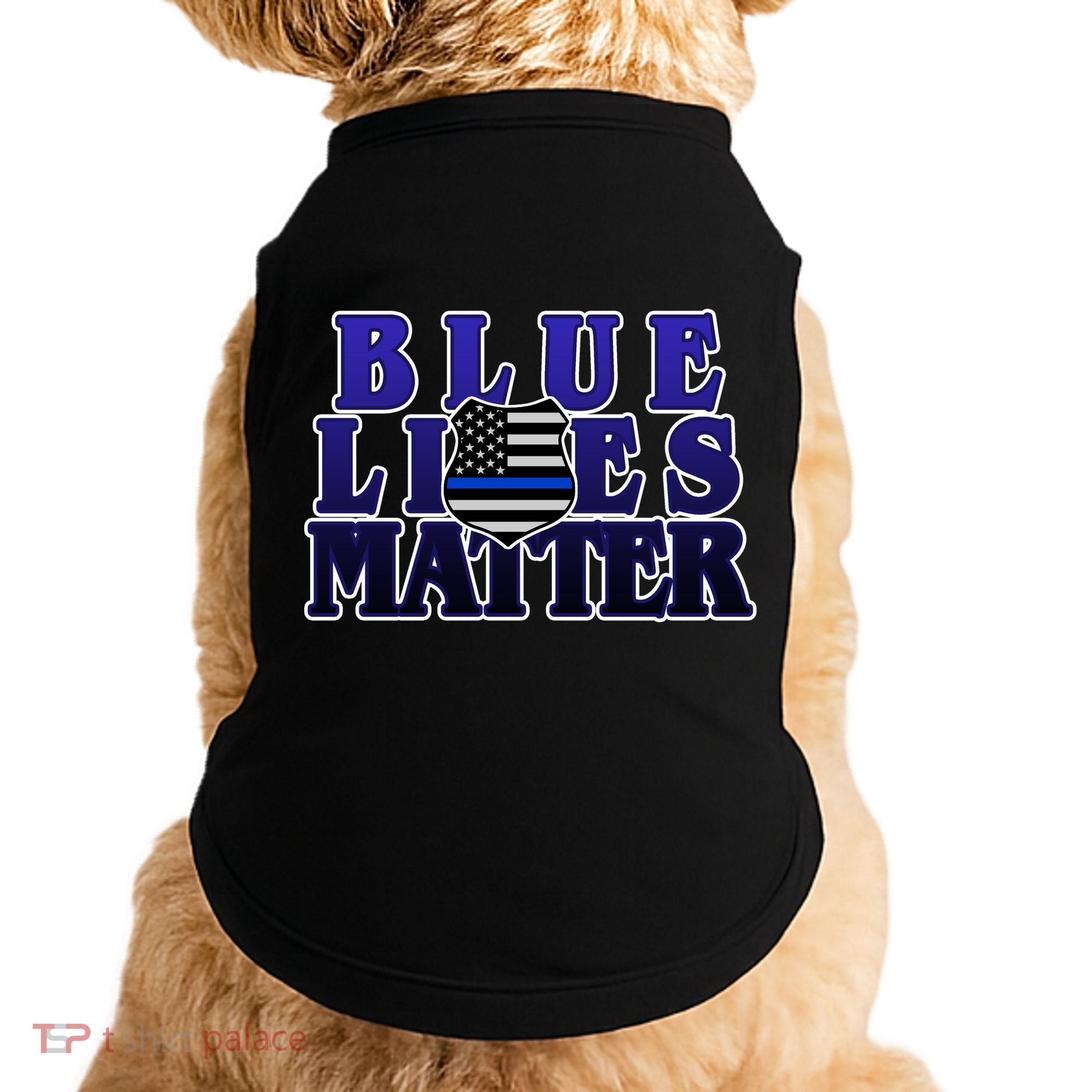 Police Shield Blue Lives Matter Doggie Tank