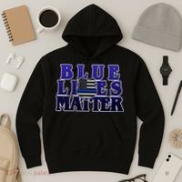Police Shield Blue Lives Matter Hoodie thumb 3