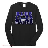 Police Shield Blue Lives Matter Long Sleeve Shirt thumb 0