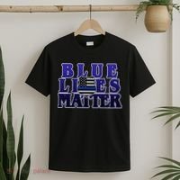 Police Shield Blue Lives Matter T-Shirt thumb 2