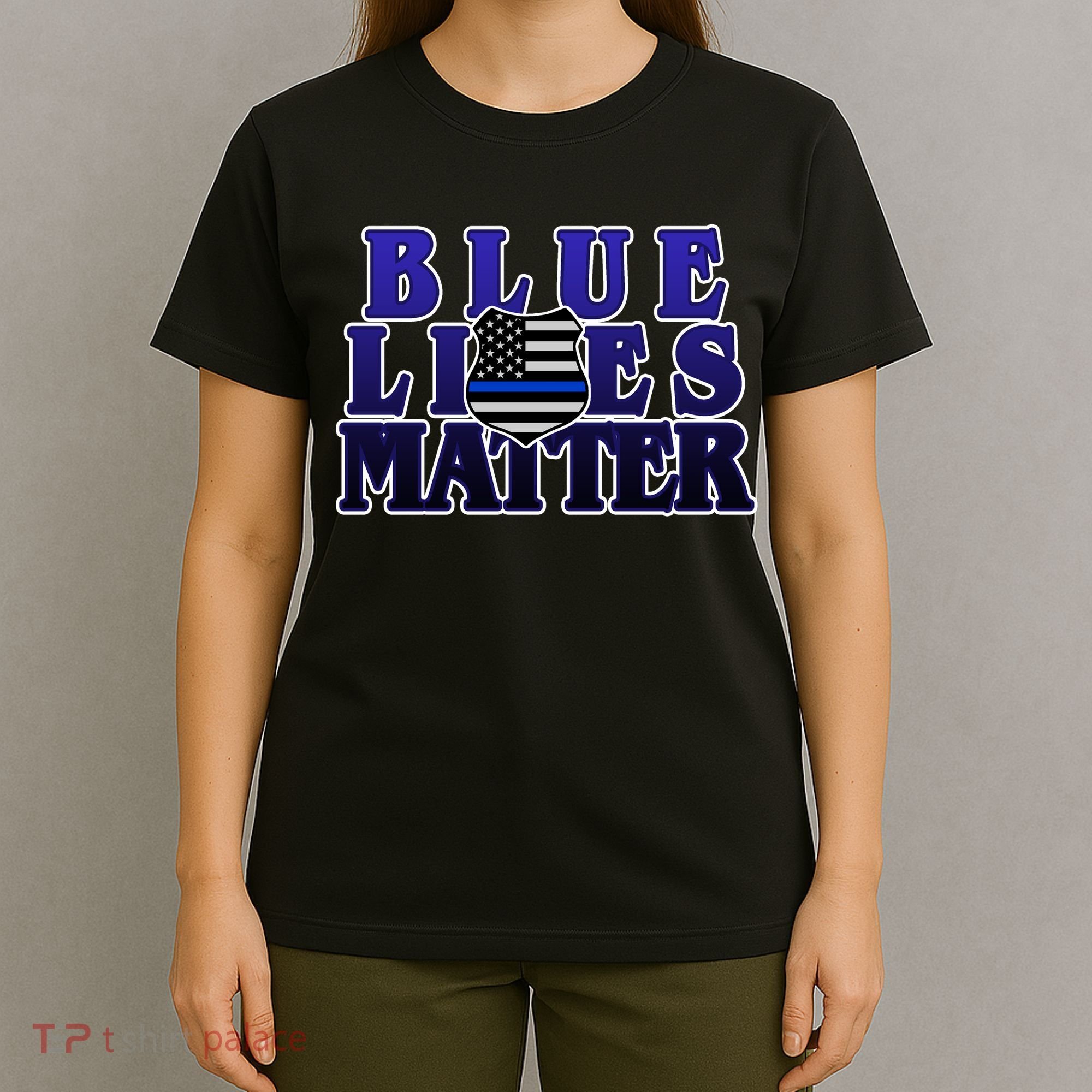 Police Shield Blue Lives Matter T-Shirt