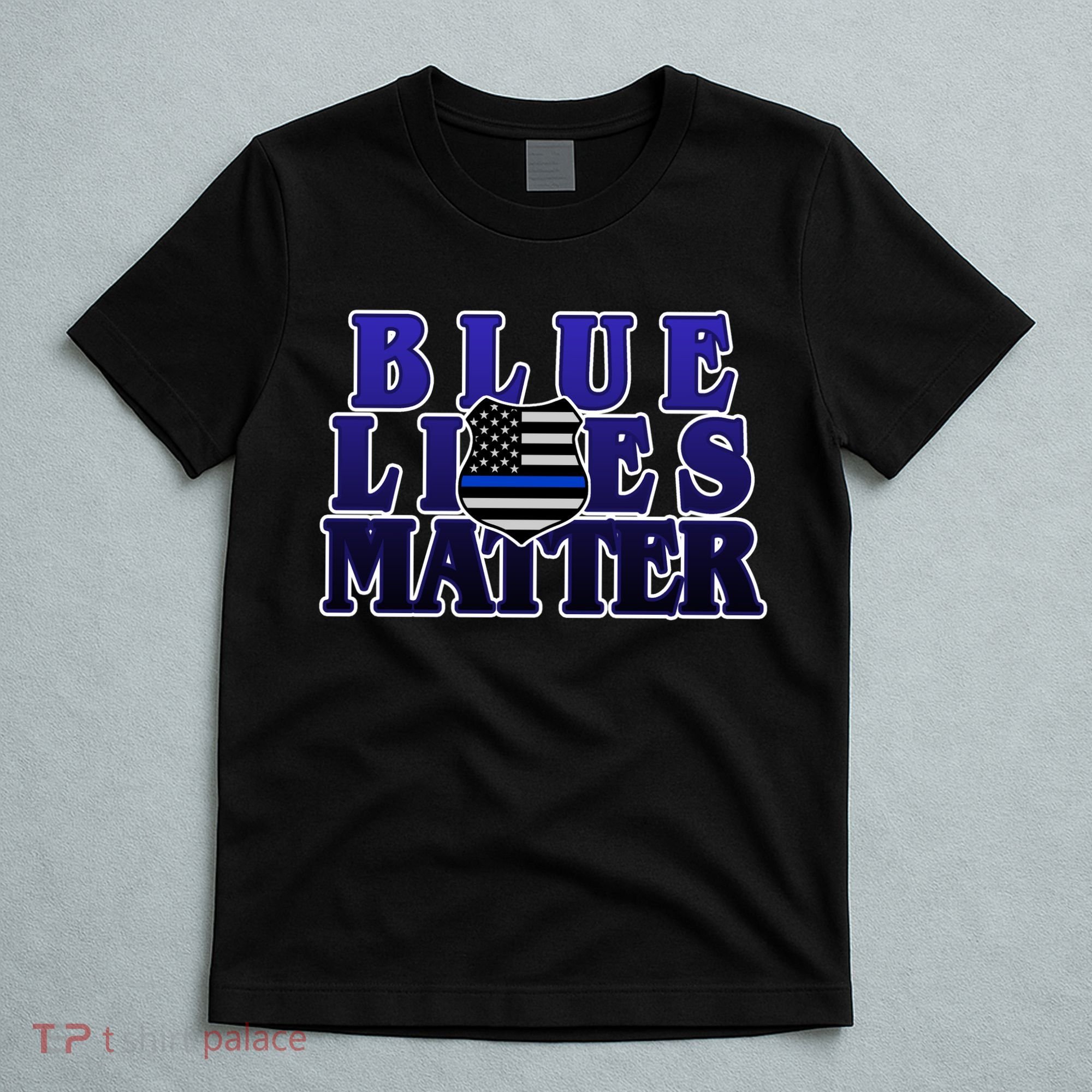 Police Shield Blue Lives Matter T-Shirt