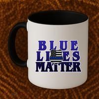 Police Shield Blue Lives Matter Coffee Mug thumb 2