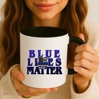 Police Shield Blue Lives Matter Coffee Mug thumb 3