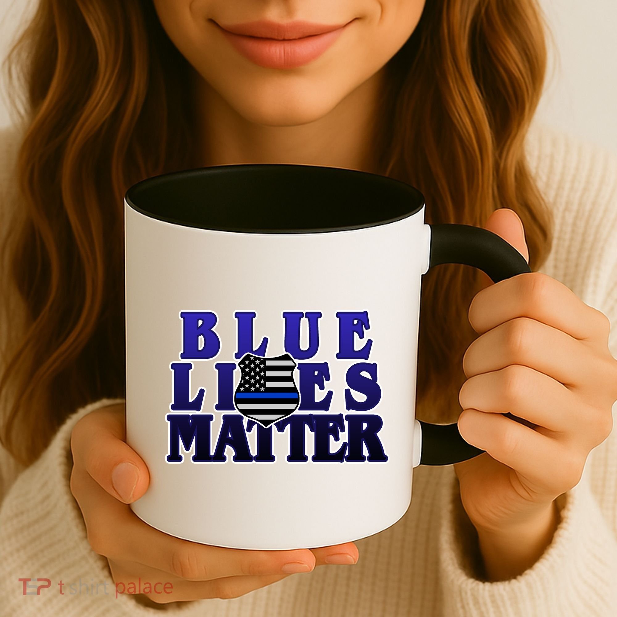 Police Shield Blue Lives Matter Coffee Mug