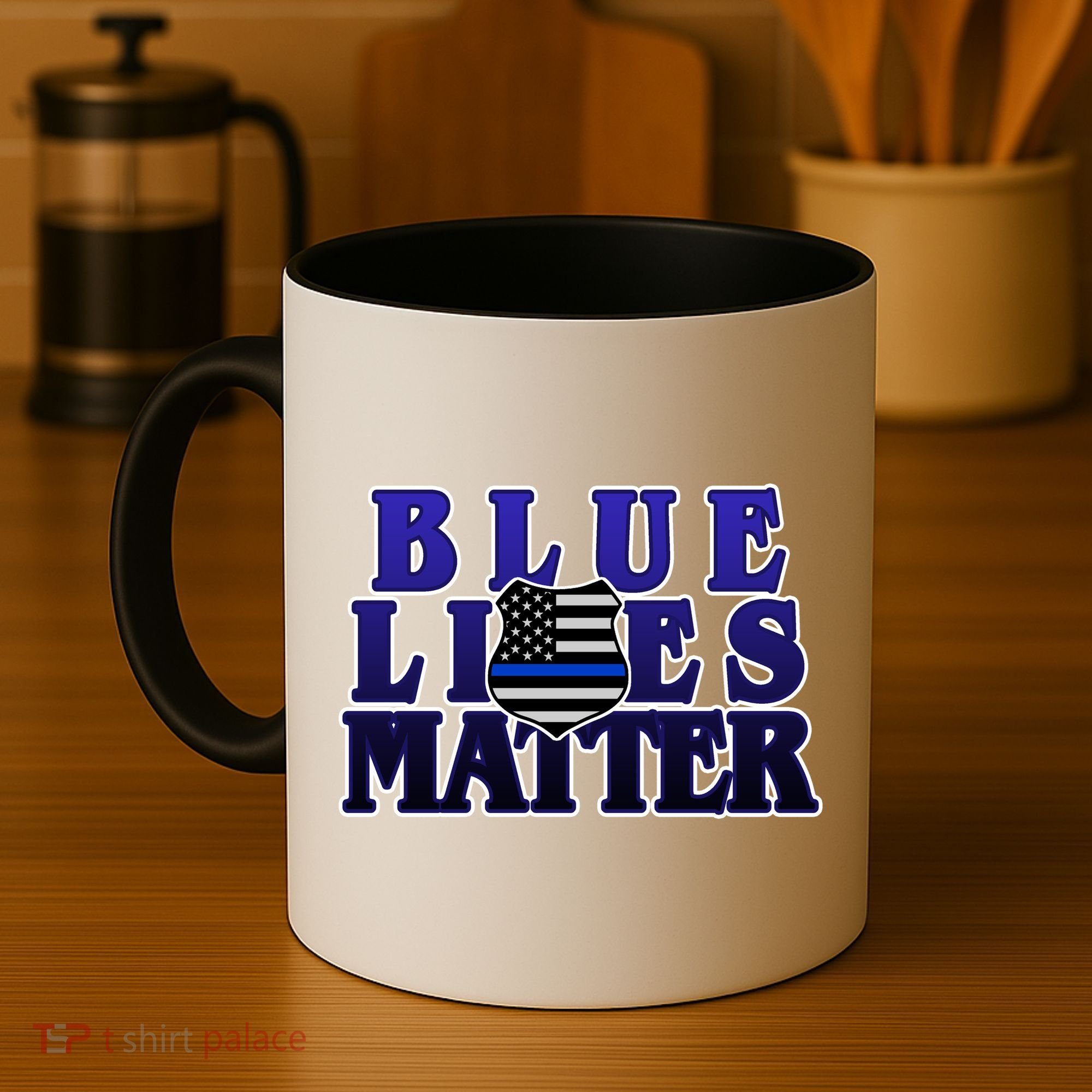 Police Shield Blue Lives Matter Coffee Mug