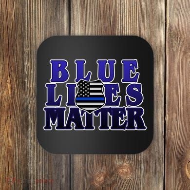 Police Shield Blue Lives Matter Coaster