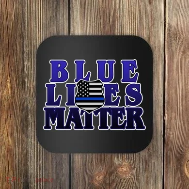 Police Shield Blue Lives Matter Coaster