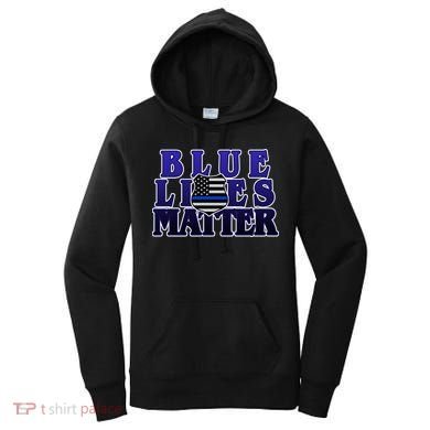 Police Shield Blue Lives Matter Women's Hoodie
