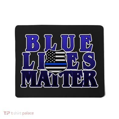 Police Shield Blue Lives Matter Mousepad