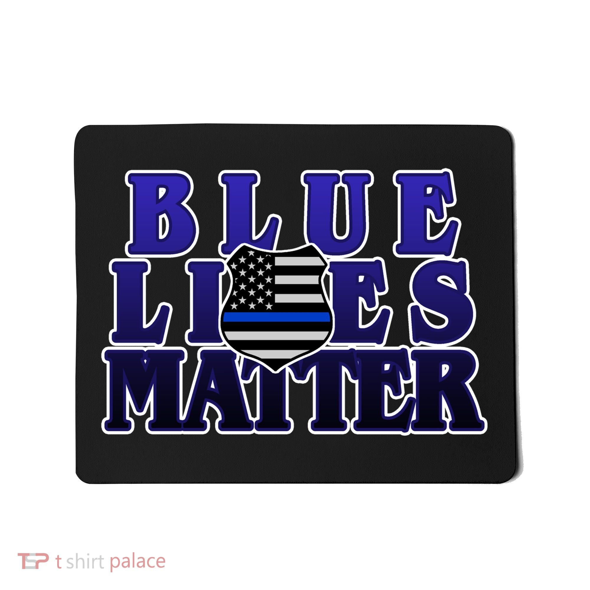 Police Shield Blue Lives Matter Mousepad
