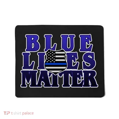 Police Shield Blue Lives Matter Mousepad