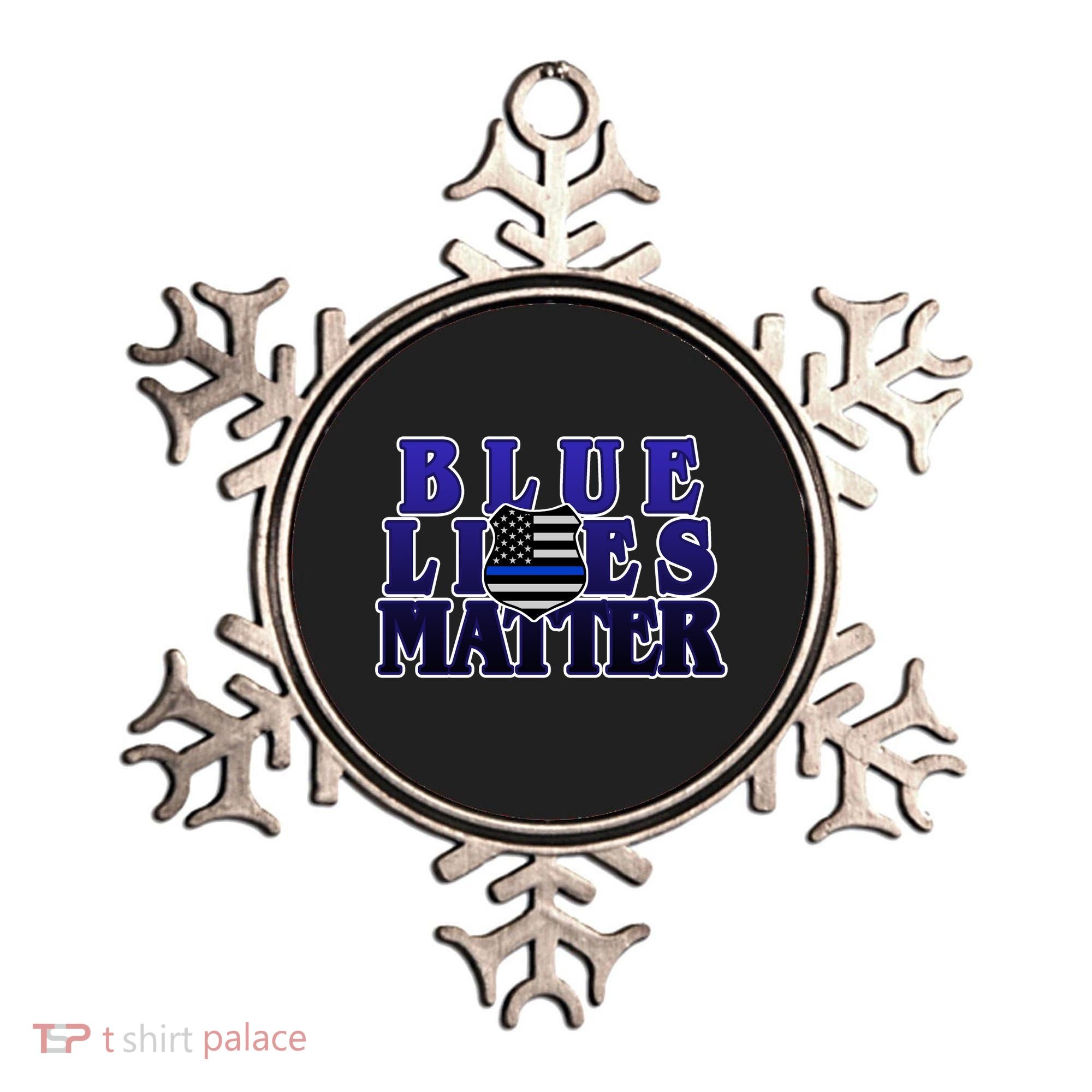 Police Shield Blue Lives Matter Ornament