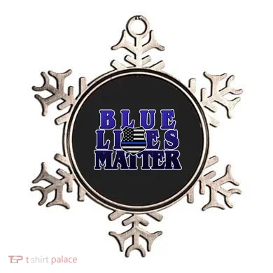 Police Shield Blue Lives Matter Ornament