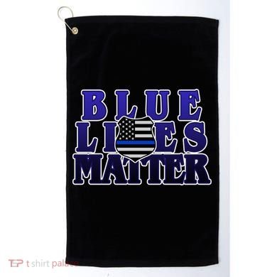 Police Shield Blue Lives Matter Golf Towel