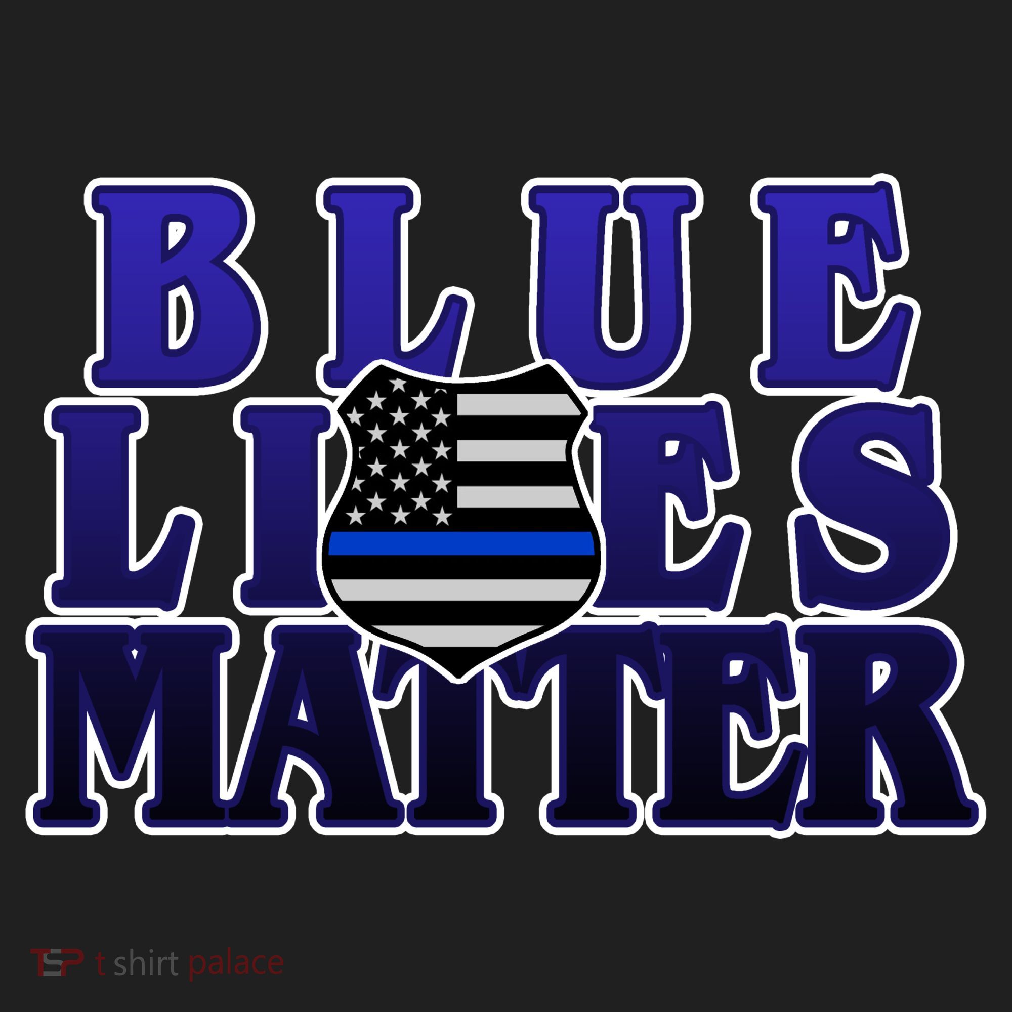 Police Shield Blue Lives Matter Golf Towel