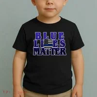 Police Shield Blue Lives Matter Toddler T-Shirt thumb 2