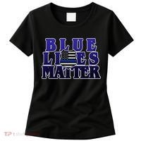 Police Shield Blue Lives Matter Women's T-Shirt thumb 0