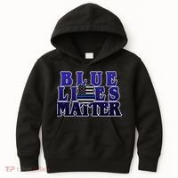 Police Shield Blue Lives Matter Kids Hoodie thumb 0