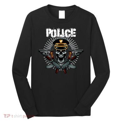Police Skull Long Sleeve Shirt
