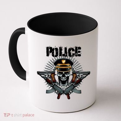 Police Skull Coffee Mug