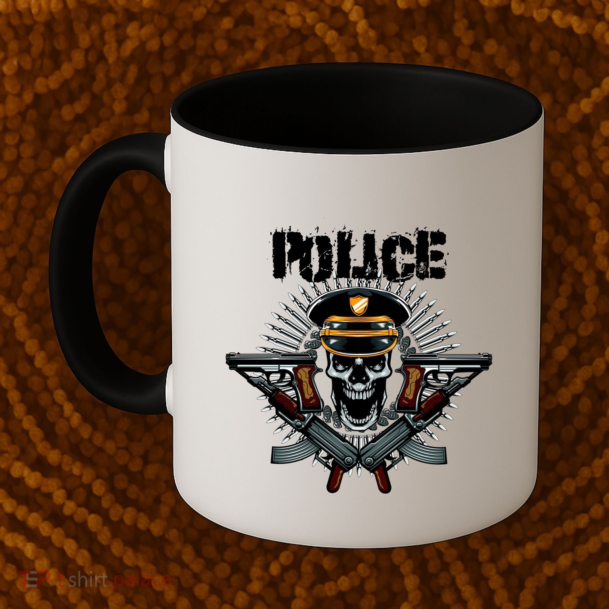 Police Skull Coffee Mug
