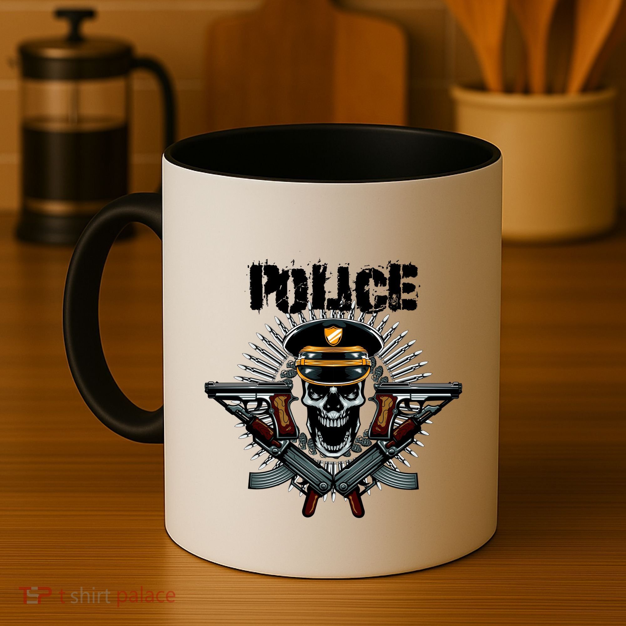 Police Skull Coffee Mug