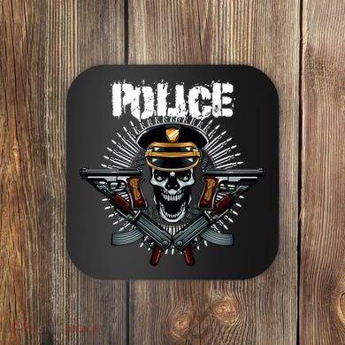 Police Skull Coaster