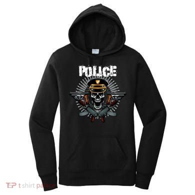 Police Skull Women's Hoodie