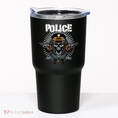 Police Skull Tumbler