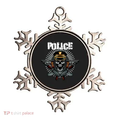 Police Skull Ornament