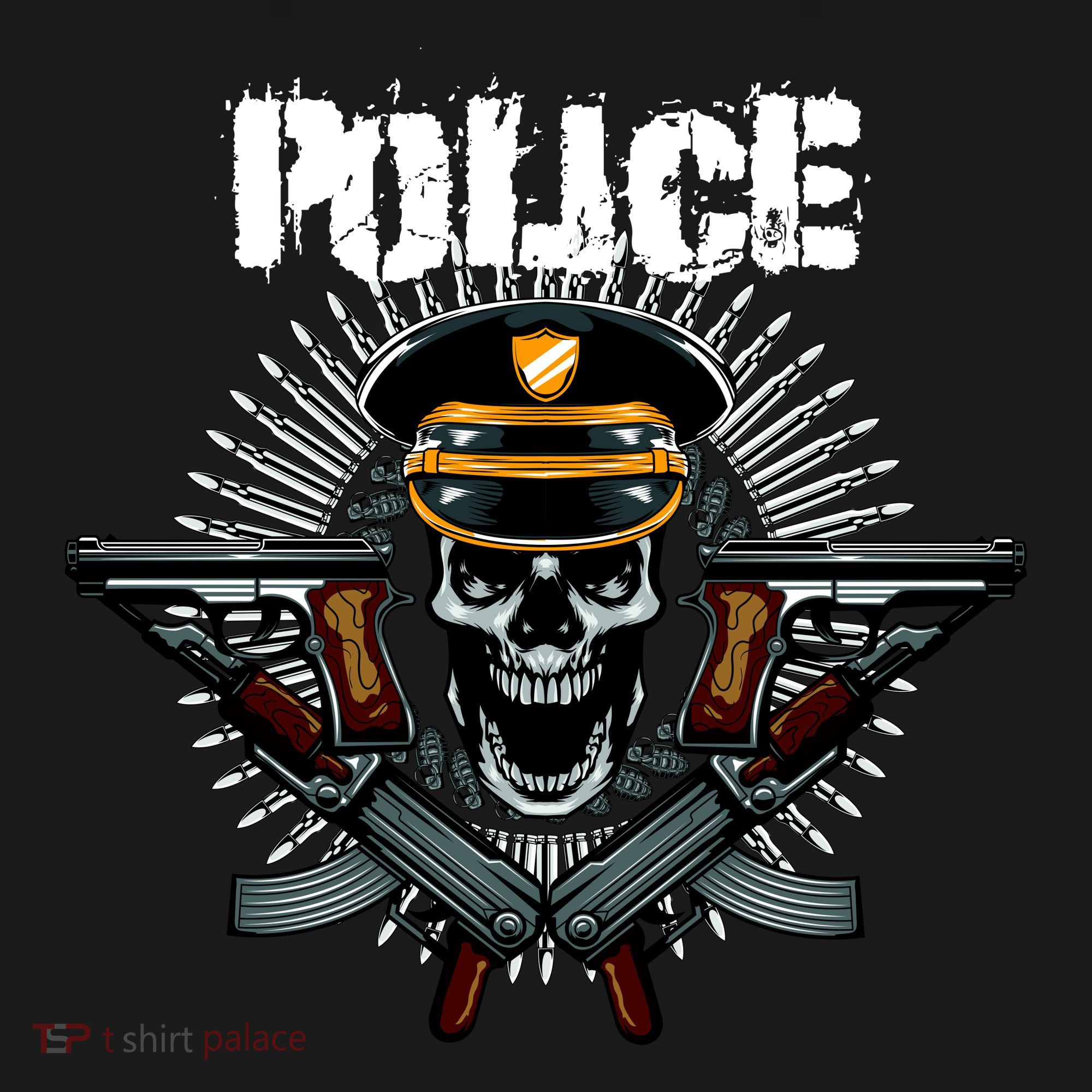 Police Skull Ornament