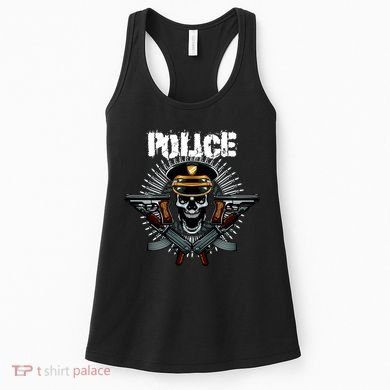Police Skull Women's Tank Top
