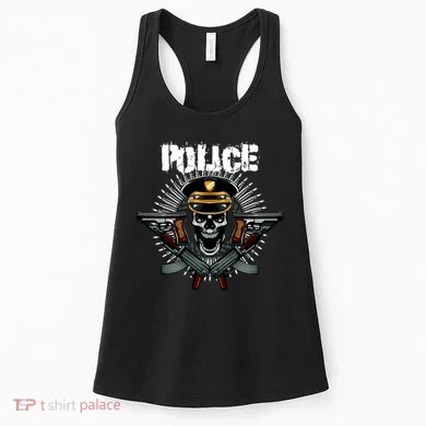 Police Skull Women's Tank Top