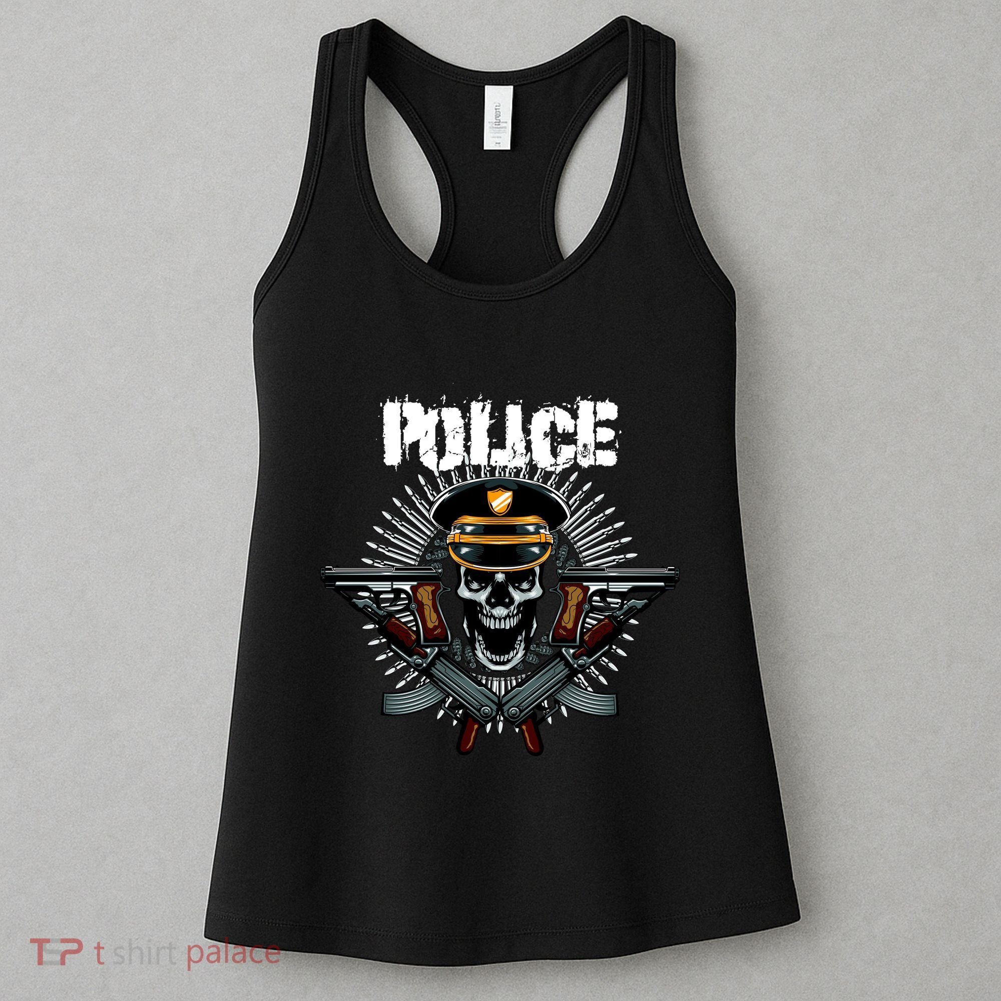 Police Skull Women's Tank Top