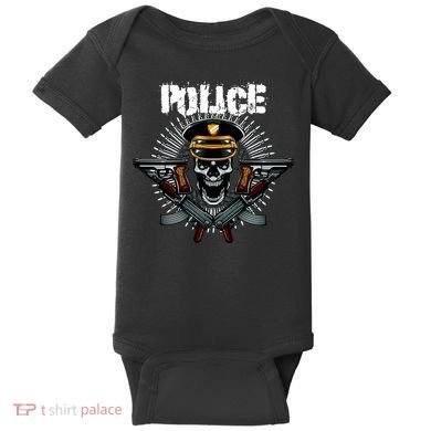 Police Skull Baby Bodysuit