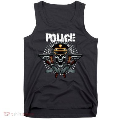 Police Skull Tank Top