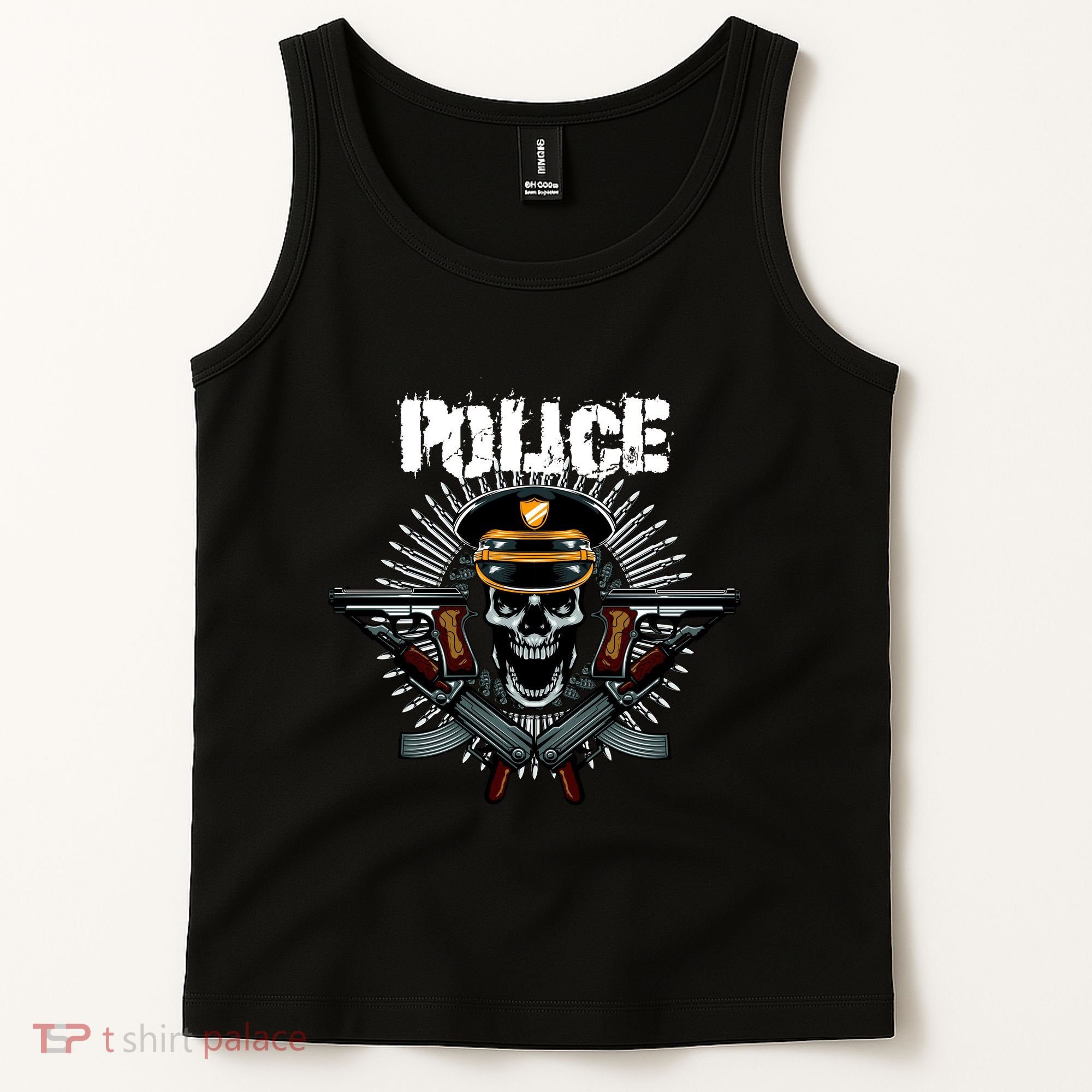 Police Skull Tank Top