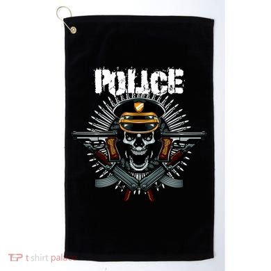 Police Skull Golf Towel