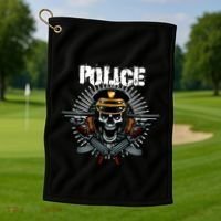 Police Skull Golf Towel thumb 1