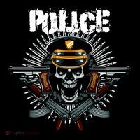 Police Skull Women's Long Sleeve Shirt thumb 2