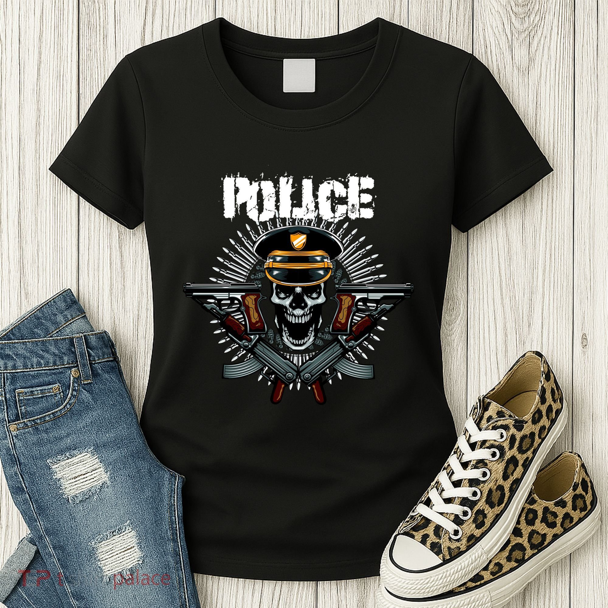 Police Skull Women's T-Shirt
