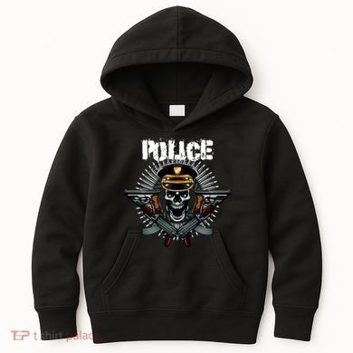 Police Skull Kids Hoodie