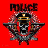 Police Skull Santa Hat thumb 1
