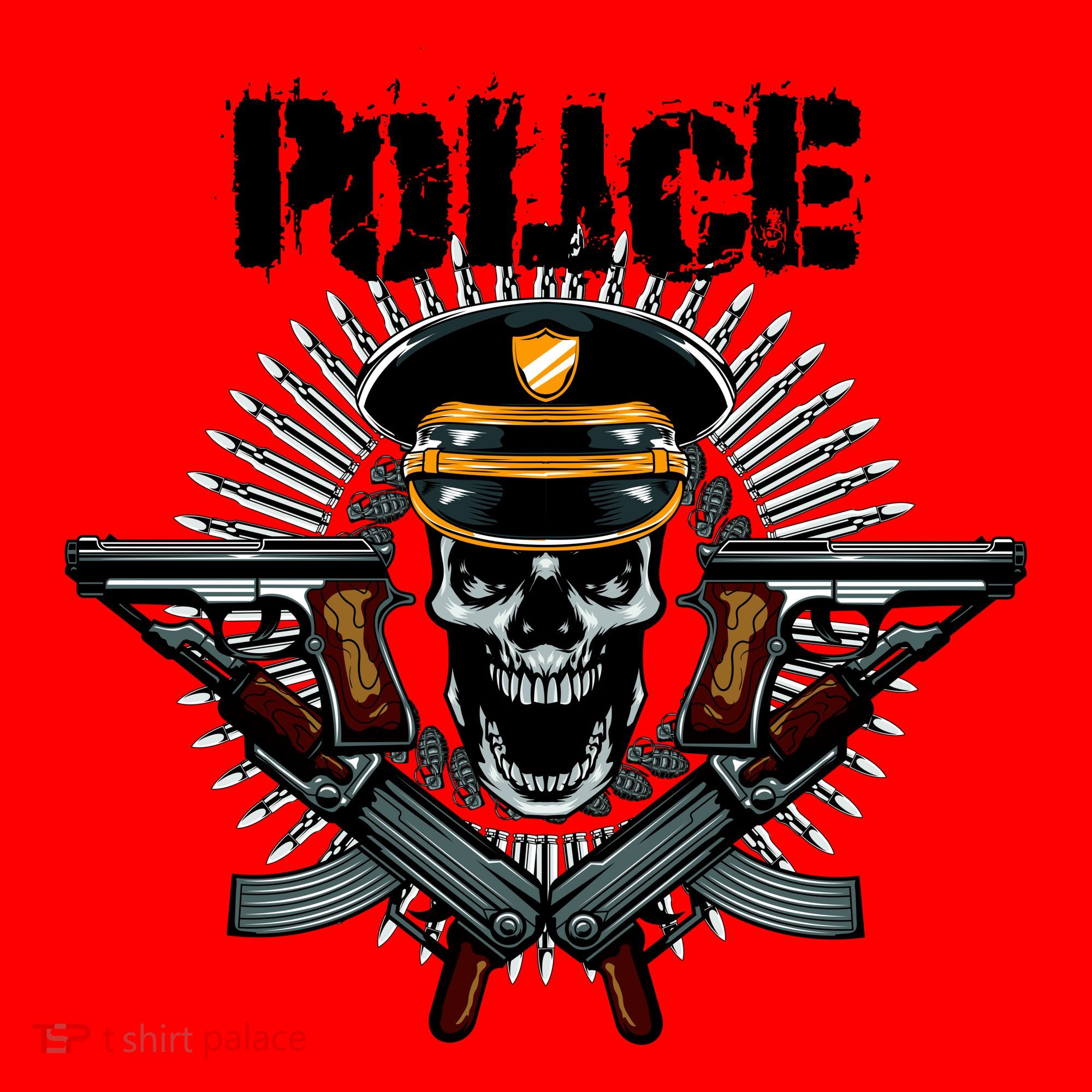 Police Skull Santa Hat