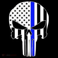 Police USA Skull Thin Blue Line Backpack thumb 2