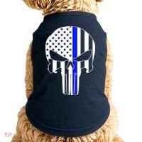 Police USA Skull Thin Blue Line Doggie Tank thumb 0