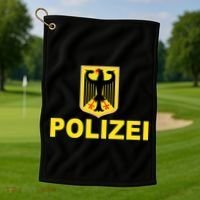 Polizei German Flag Golf Towel thumb 1